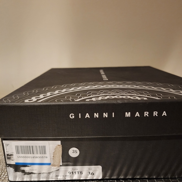 *HP* GIANNI MARRA Calfskin Black Ankle Boots Made in Italy - Picture 12 of 13